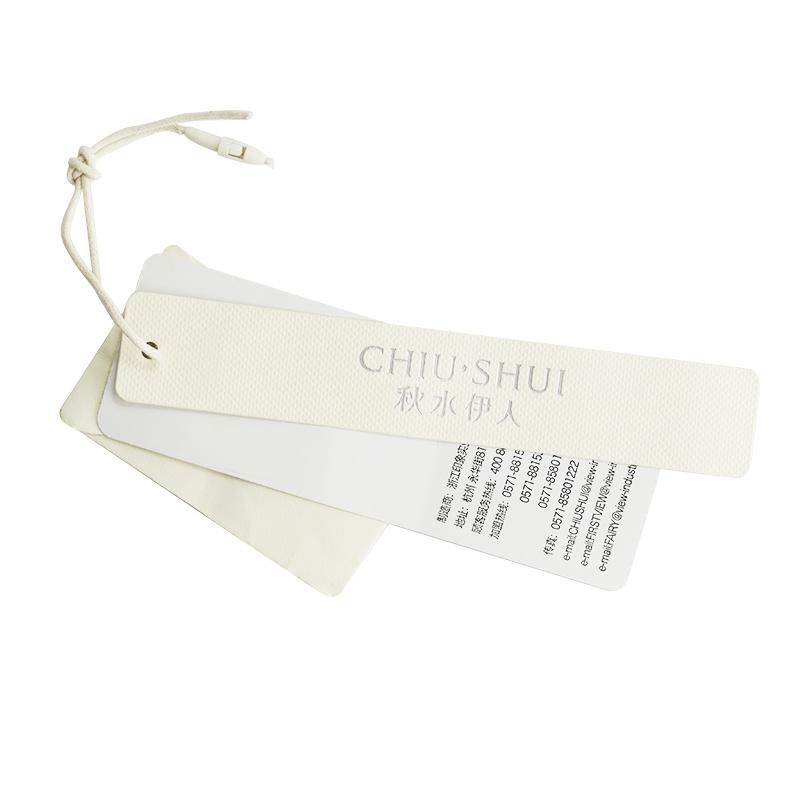 Custom Creamy White Textured Fsc Hangtag