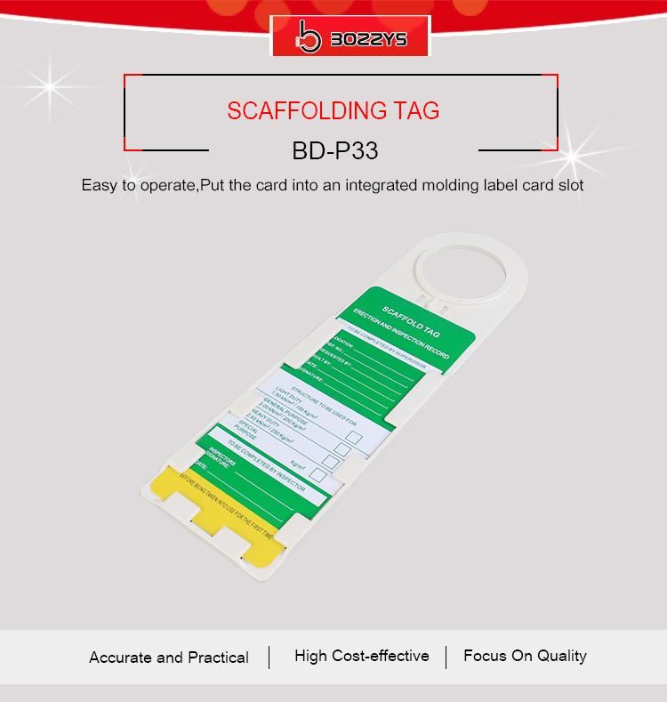 Bozzys Safety Scaffold Status Tagging System Ladder Tag