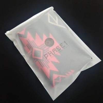 Resealable Poly Plastic Bag with Logo Printing Custom Clothing T Shirt Zipper Packaging Plastic Bag Bikini Packaging