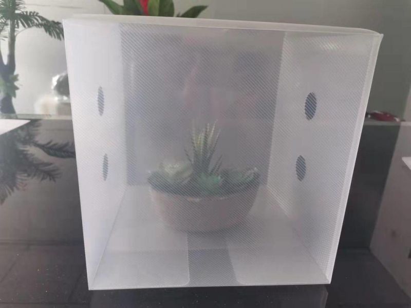 transparent wool toys containing box / storage  box with hole