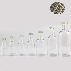 All Size of Clear Essential Oil Bottles with Different Lids