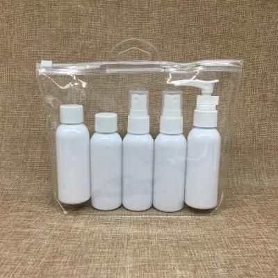 5PCS Plastic Travel Kit with 50ml Pet Plastic Bottle