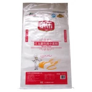 Printing Logo Transparent PP Woven Plastic Pouch for Flour Packing