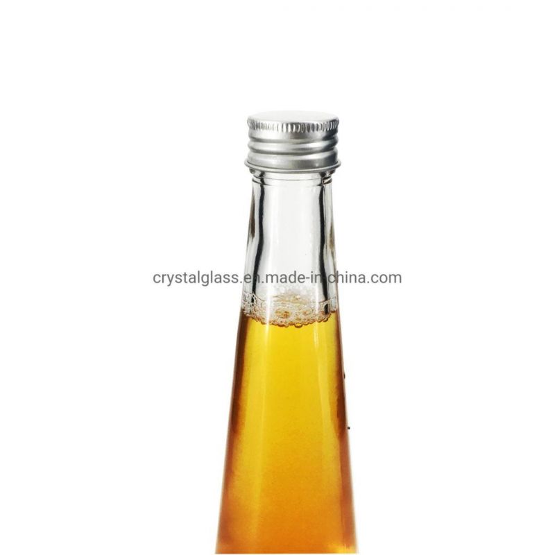 Cone Shape Cheap 250ml 330ml Clear Ice Water Milk Tea Bottles with Lids
