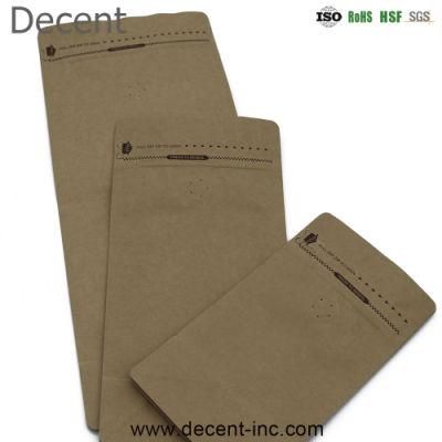 Biodegradable Kraft Paper Bag Custom Degradable Zip Lock Paper Pouch with Logo Printed for Food Packaging