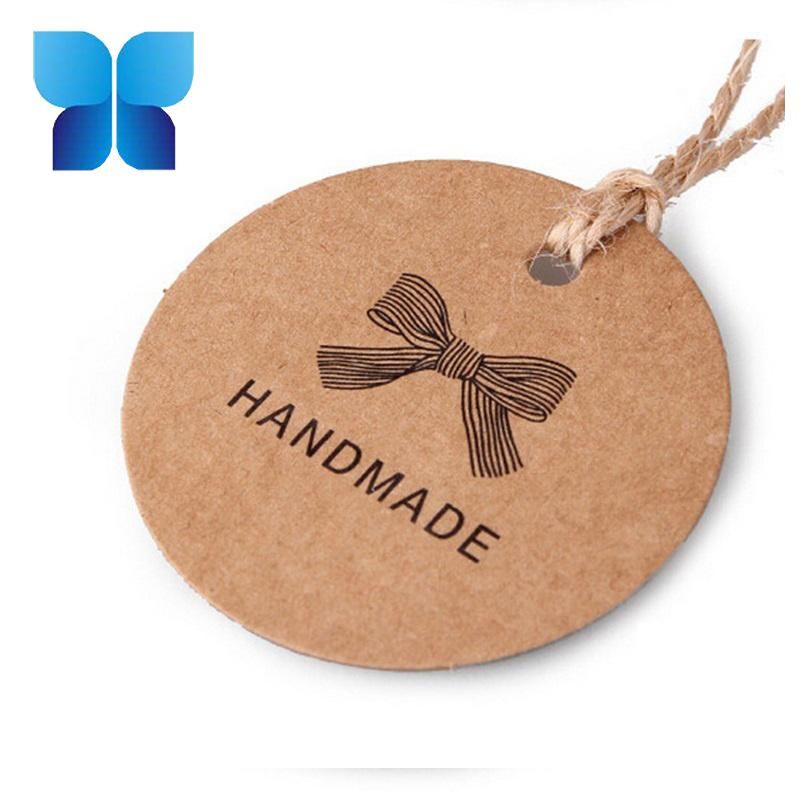 Customised Square Apparel Hangtag with Strings for Kid′s Clothing Fabric