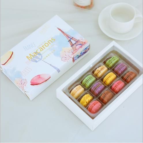 Wholesale Eco Takeway Food Retail Pie Macarons Cake Cookie with Custom Logo Packing Box Snowflake Pastry Dakwaz Box with Clear Plastic Window Muffin Box Package