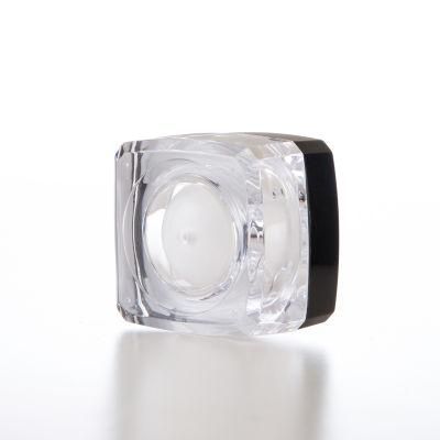 30g Clear Acrylic Jar with Screw on Black Cap Gift Jar