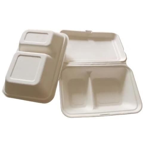 Sugarcane Bagasse Box Food Container to Go Tableware Biodegradable Tableware