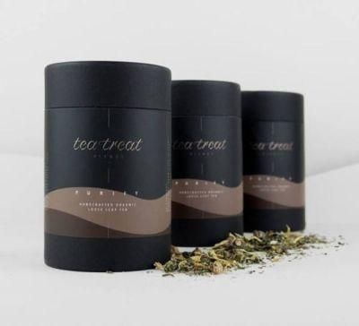 Organic Loose Leaf Herbal Tea Cylinder Kraft Paper Tube