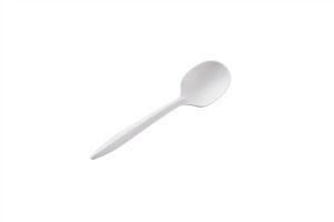 PLA High Quality Custom Clean White Hotel Soup Spoon