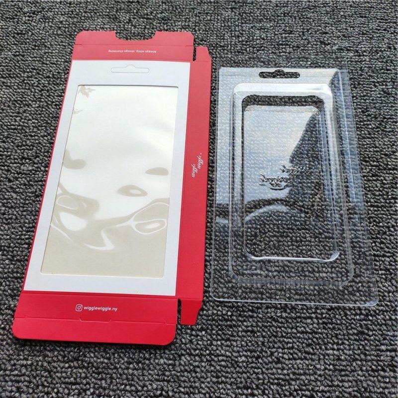 Paper Printing Window Box with Transparent Inner Blister Tray Custom Packaging Set for Phone Case