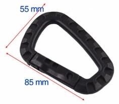 Plastic Carabiner Hooks for Outdoor Hiking Black Snap Hooks