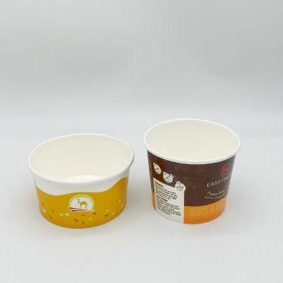 400ml Food Grade PE Lined Inside and Outside Container for Frozen Yogurt Sorbets