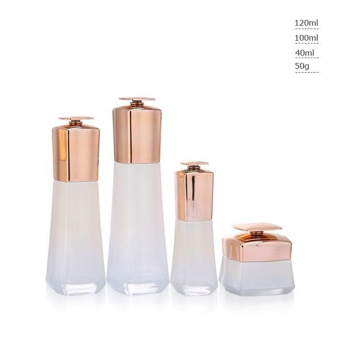 Ll38 Hot Sale Cream Frosted Bottlefor Cosmetic Emprt Cosmetics Cream Glass Bottles and Jars Have Stock