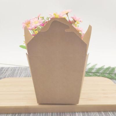 Manufactory Wholesale Cardboard PE Coated Grease Resistant Green Sustainable Restaurant Supply Take out Containers