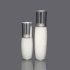 in Stock 20ml 50ml White Acrylic Lotion Pump Bottle with Silver Lid