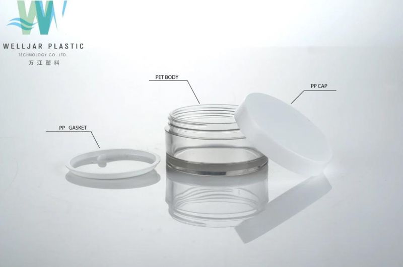 Cosmetic Packaging 100g Pet Plastic Cream Jar