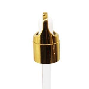 Aluminum Dropper with White Rubber Bulb for 30ml 50ml Glass Essential Oil Bottle Dropper