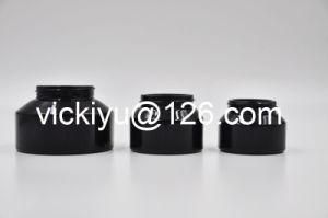30g, 50g, 100g Black Cream Glass Jars, Puple Black Glass Container for Cosmetics, Violet Black Glass Cream Containers