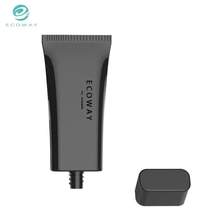 50ml Black Screw Cap Transparent Inner Plug Bb and Cc Cream Cosmetic Tube