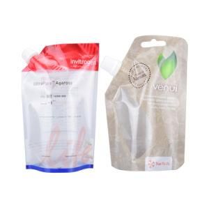 Logo Printed Stand up Bag with Spout Custom Liquid Laundry Detergent Packaging 350ml 500ml Baby Skin Washing Nylon Bag Spout Pouches