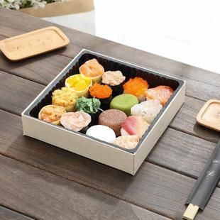 Custom Food Grade Paper Brown Kraft Paper Take Away Food Box for Sushi or Cakes