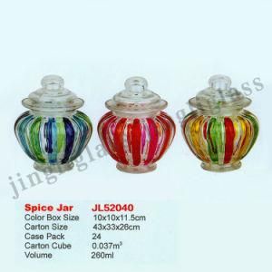 260ml Colored Glass Storage Jar