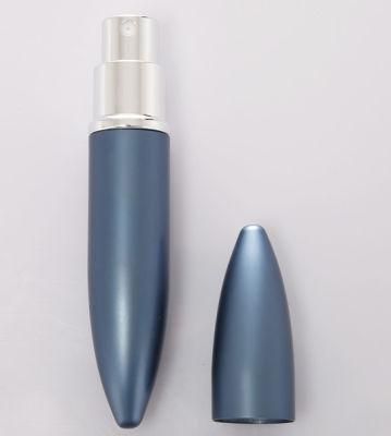 6ml Bullet Shape Aluminum Bottle Portable Mini Refillable Perfume Containers Atomizer Glass Cosmetic Makeup Scent Vials
