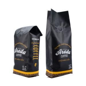 Custom Printed Biodegradable 500g 1kg Coffee Packaging Side Gusset/ Flat Bottom Zipper Coffee Bag with Valve
