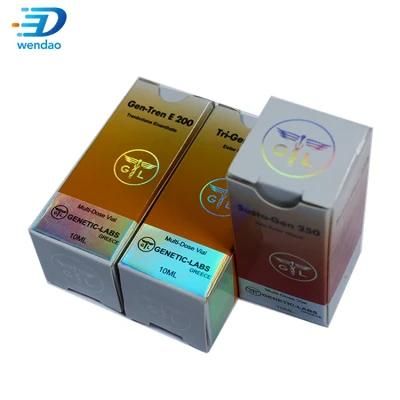 Popular Style Custom Anabolic Muscle Injection Steroid Packaging 10 Ml Vial Bottle Paper Boxes with Hologram Logo