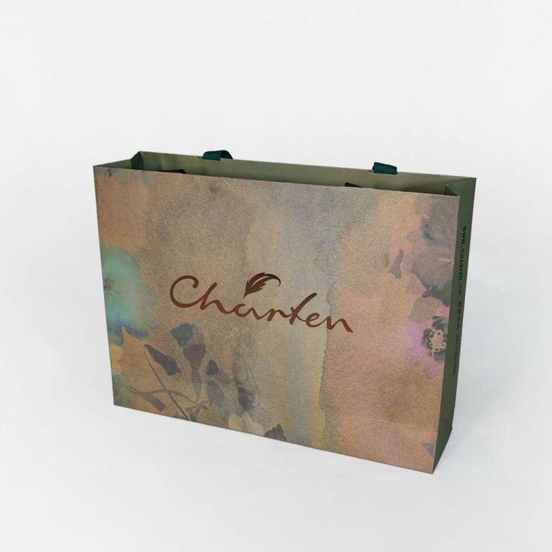 China Wholesale Portable Kraft Paper Bag/High-End Handbag Packaging