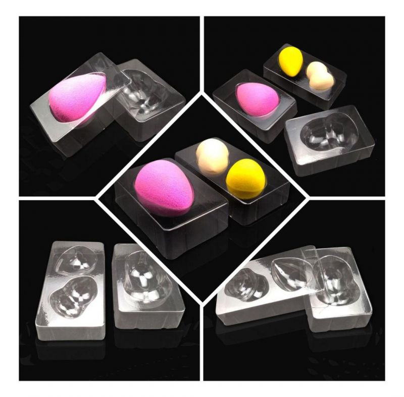 Custom PVC Pet Plastic Biodegradable Blister Powder Puff Box Packaging