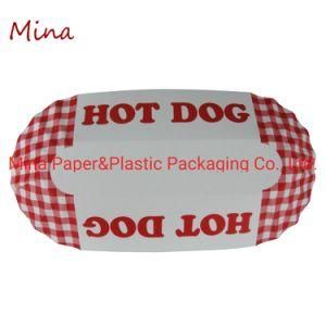 High Quality Disposable Burger Paper Holder Paper Food Corrugated Paper Hotdog Tray