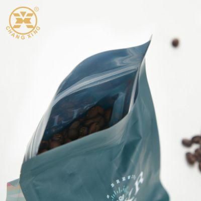 Gravure Printing 1kg 2kg Coffee Bag with Valve Flat Bottom Bag Pouch
