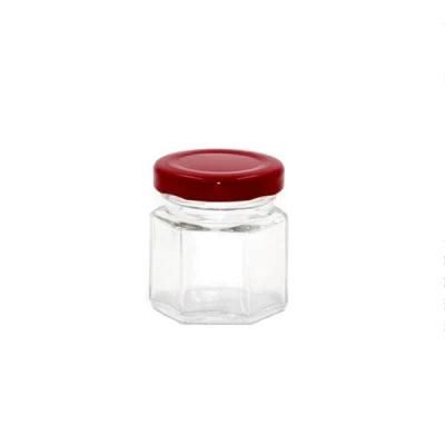 280ml 9oz Hexagonal Jam Honey Food Storage Jar Glass Jar with Lids