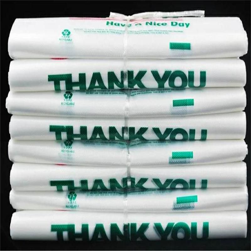 Glossy Plastic Gift Shopping Bags with Handles and Bottom Gusset
