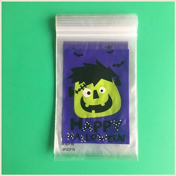 Happy Halloween Custom Printed Zipper Bag for Candy/Biscuit