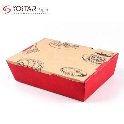 Biodegradable Disposable Food Lunch Paper Bento Packaging Box Kitchenware