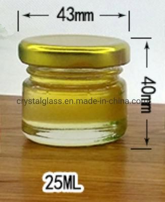 Mini Glass Honey Jam Container Jar 25ml with Lid 30ml 50ml