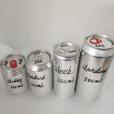 Standard 500ml Aluminum Plain Can with 202 Lid