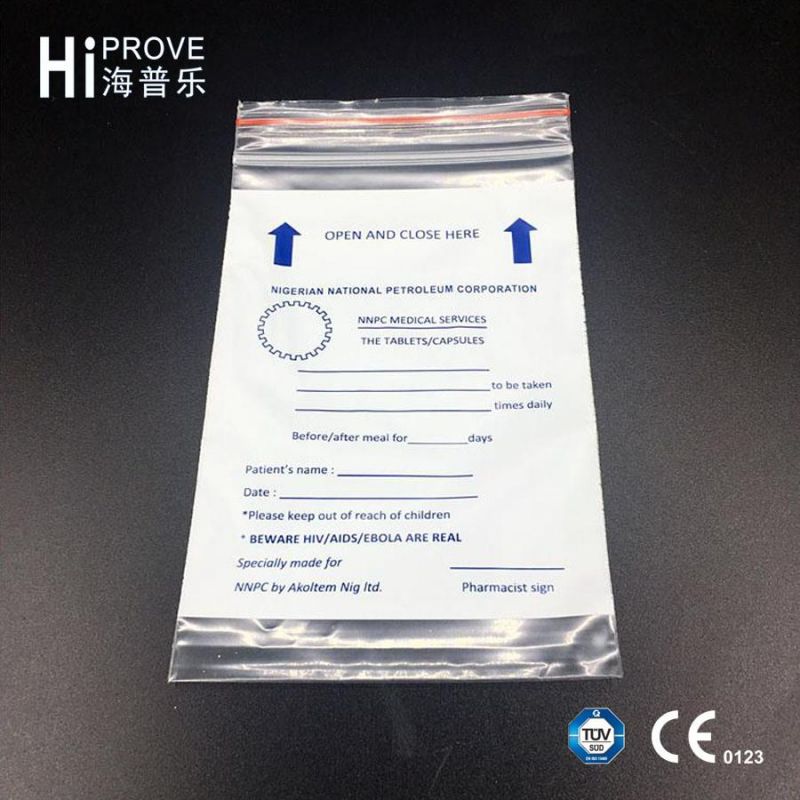 Ht-0545 Hiprove Brand Plastic Medical Pharmacy Bag