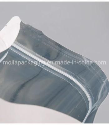 Custom Logo Printed Smell Proof Matte Metallic Mylar Food Packaging Bag Ziplock Aluminium Foil Stand up Pouch
