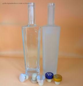 High Quality 200ml 250ml 350ml 375ml 500ml 750ml 1000ml Decal/Frosting/Spraying Liquor Vodka Spirit Whisky Gin Wine Glass Bottle with Caps