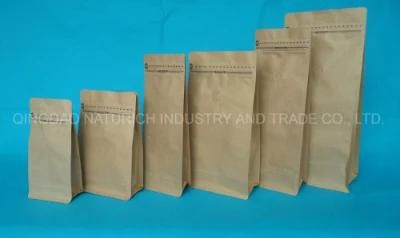 Koffiezak/1000g Coffee Bag 2lb Sealable Coffee Storage Brown Kraft Paper Bags with Valve Coffee Paper Pouches