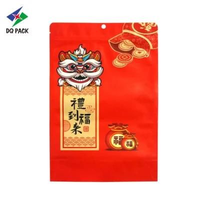 Matte Printing Food Pakcging Kraft Paper Stand up Pouch with Zipper and Transparent Window