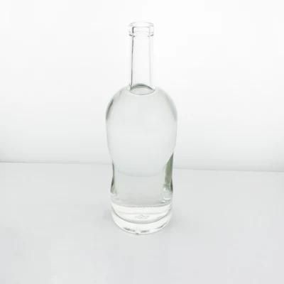 High Transparent Luxury 500 Ml Vodka Gin Bottle Glass Use for White Spirits Bottle
