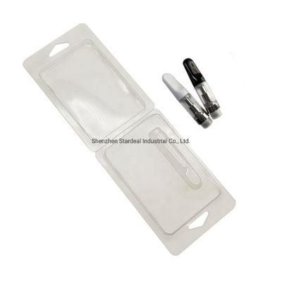 Transparent Plastic Vape cartridge Double Clamshell for 0.5ml 1 Ml