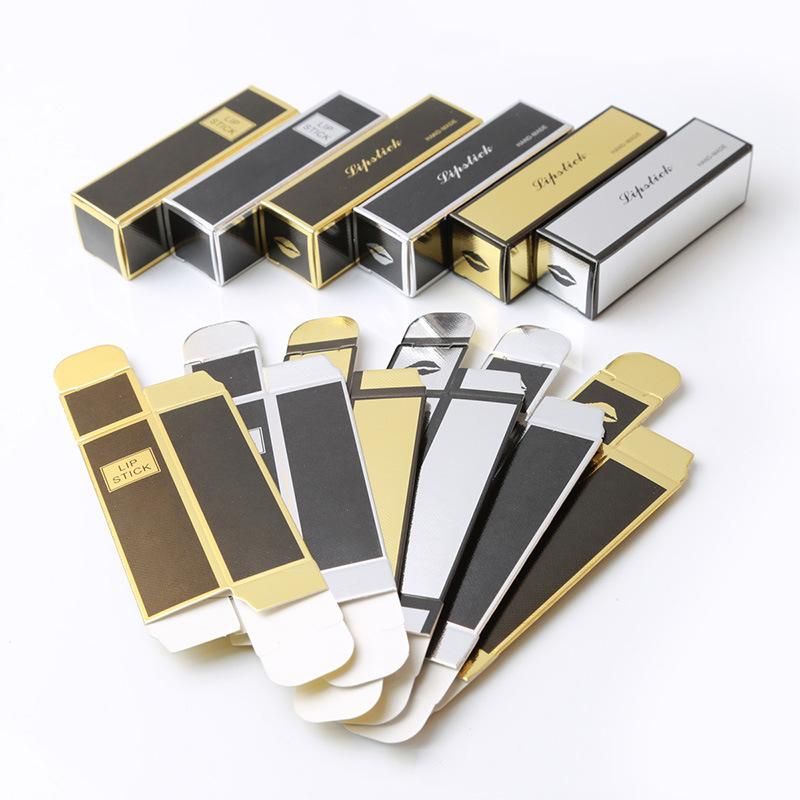 Luxury Gold Silver Paper Emboss Incense High Grade Printed Paper Lipstick/Lipgloss Packaging Tube