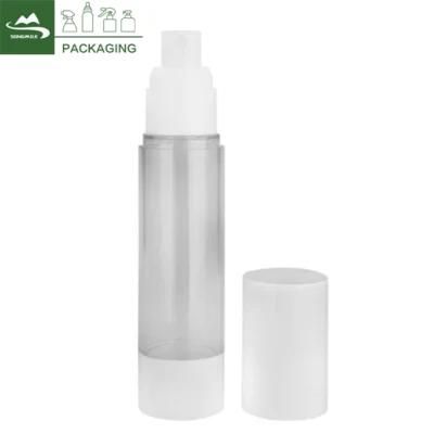 15ml 30ml 50ml Plastic Clear Airless Pump Bottle for Cosmetic Packaging